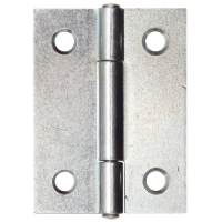 PLÅTGÅNGJÄRN T5001Z 50x39x16mm SB BÅREBO, silverfärgat gångjärn, 4 skruvhål, 2 st per platta.