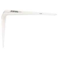 KONSOL VIT 150X200X1,0 är ett hyllfäste i vit metall med en rätvinklig design.