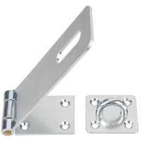 LEDHASP 806-160 FZB SB BÅREBO-lås, visas öppet med monteringsplåtar och gångjärn synliga.