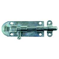 SKJUTREGEL 77Z 85MM SB BÅREBO dörrlås med silverfärgat metallrör och fyra skruvhål.