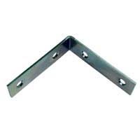 VINKELJÄRN 269Z 40 SB BÅREBO: L-fäste av metall med 4 skruvhål för sammanfogning eller stöd.