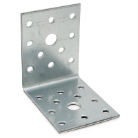 VINKELBESLAG ABY 70X70X2,0X55 UF: L-fäste av metall med flera monteringshål.