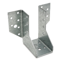 BALKSKO JH 45X96X2,0 bjälklagshängare med skruvhål stöder bjälkar i konstruktionen.