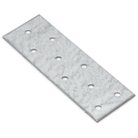 HÅLPLATTA HP 40X120X2,0: Rektangulär metallplatta med åtta jämnt fördelade hål.