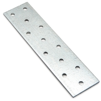 HÅLPLATTA HP 40X160X1,5: Rektangulär metallplatta med tolv jämnt fördelade hål.