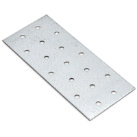 HÅLPLATTA HP 60X200X2,0 är en rektangulär metallplatta med jämnt fördelade hål i rader.