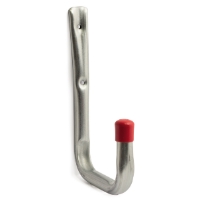 VÄGGKROK 150MM MEDIUM 8501 har en röd plastspets och två monteringshål.