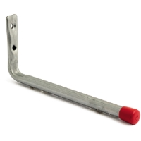 STEGHÅLLARE 176MM 8507: L-formad metallkonsol med rödkapad ände och monteringshål.