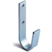 UNIVERSALKROK 32MM MINI 8510 väggkrok i metall, J-formad med två skruvhål.