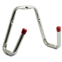 SLANGHÅLLARE 230MM 8515 väggkrok i metall med två rödspetsiga tänder.