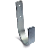 UNIVERSALKROK 60MM MEDIUM 8521: Väggkrok i metall med två skruvhål och böjd design.