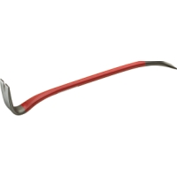 BRÄCKJÄRN 109-20 PRO TORS: röd och silverfärgad kofot med böjda och platta ändar.