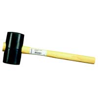 GUMMIKLUBBA GU 55 300GR HULTAFORS svart gummiklubba med trähandtag.