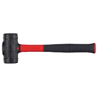 URETANKLUBBA DB 600 svart och röd gummiklubba med långt handtag.