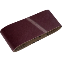 Ett SLIPDUKSBAND 75X533 K40 3P med söm och riktningspilar tryckta på insidan.