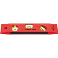 TORPEDPASS 200 TVPM20 MAGNET HF: rött nivåverktyg med 3 libeller för nivå och lod.