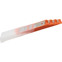 BRYTBLAD ALLROUND 18MM SBA18-4X3 verktygskniv, orange, bladet delvis utdraget.