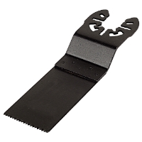 SÅGKLINGA 28MM PUSHCUT F MULTIM/PRO sågblad med platta, breda tänder på vit bakgrund.