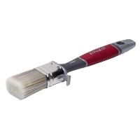 OVALPENSEL 25MM ELITE pensel med rött och svart skaft och vita borst.