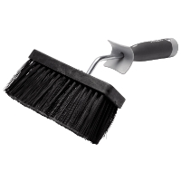 TVÄTTBORSTE SYNTET 170MM: Handborste med svart borst, brett huvud och ergonomiskt handtag.