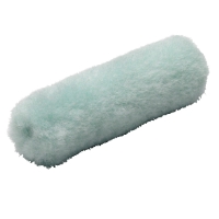 Ljusblått färgrolleröverdrag ROLLER MINI MEDELFIN 10CM BASIC mot vit bakgrund.