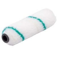 ROLLER MINI MEDELFIN 10CM ELITE med gröna ränder på enfärgad vit botten.