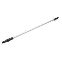 FÖRLÄNGNINGSSKAFT 115CM FAST ELITE: Silverfärgad stav med svarta grepphandtag i vardera änden.