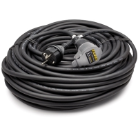 SKARVSLADD RDOE 3G1,5 10M BÅREBO: Svart förlängningssladd med stickpropp och uttag.