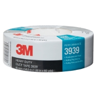 Rulle VÄVTEJP 3939 48MMX55M 3M kraftig silvertejp med vit och blå märkning.