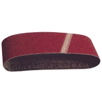 SLIPDUKSBAND 75X533 SB K80 2P, ett rött slipband som visas i en oval ögla.