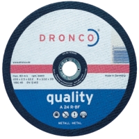 KAPSKIVA 115MM QUALITY METALL-skiva med blå, vit och röd etikett och kvalitetstext.