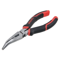 SPETSTÅNG 160MM BÖJD med svarta och röda handtag på vit botten.