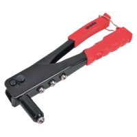 BLINDNITTÅNG handnitare med svart stomme och röda handtag.