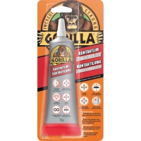 KONTAKTLIM GORILLA 75G självhäftande lim i grå och orange förpackning.