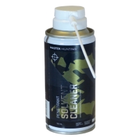 En 150 ml burk med lösningsmedelsrengöring VAPEN/KRUT RENGÖRING med kamouflagetikett.