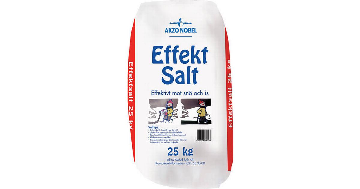 En 25 kg säck med Vintervägsalt effekt, för snö- och isborttagning.