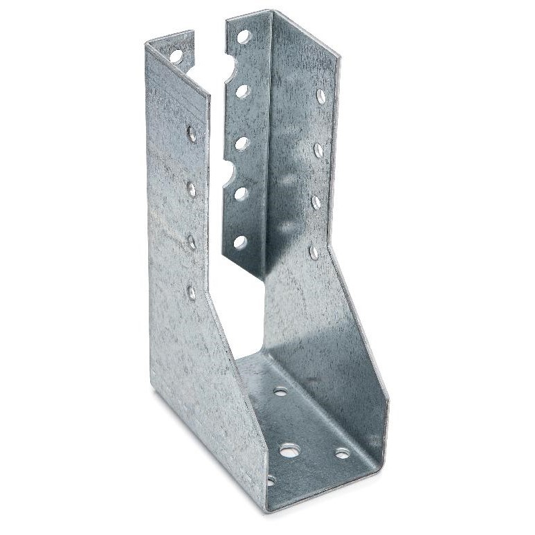 Balksko JHI 45x137x2,0: balkupphängningskonsol i metall med flera fästhål.