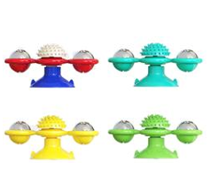 Fyra Windmill Dispenser 16X7cm enheter, färgglada och taggiga, placerade i ett 2x2 rutnät.