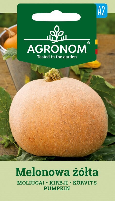 Rund gul pumpa, Melionowa Zolta, från fröföretaget Agronom.