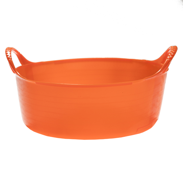 Flexikorg MINI Grund 5L ORANGE tub med två handtag mot vit bakgrund.