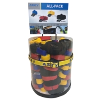 En displaybalja fylld med Spännband 25mm 0,3+4,7m 800kg svart band.