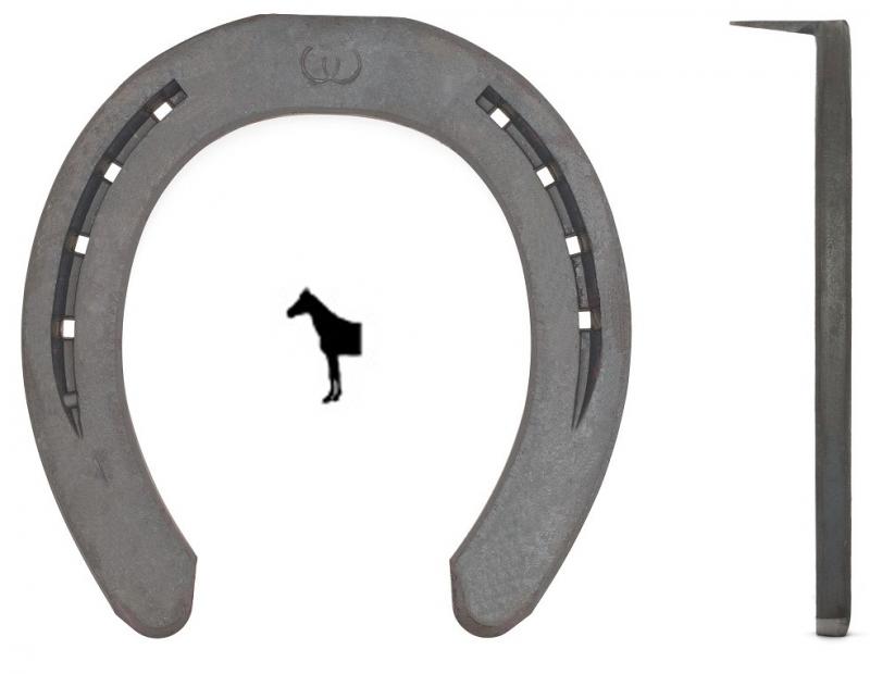 Werkman Warrior Front med hästsilhuett och hästskosöm i sidovy.