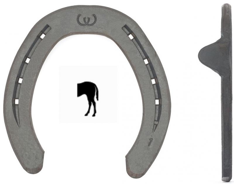 Werkman Warrior Hind har en hästsko med en silhuett av en hästs bakben i mitten.