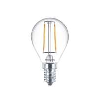 LED KLOT DECO 25W E14 VV glödlampa med klart glas och synliga glödtrådar på vit bakgrund.