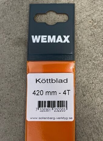 Wemax Köttblad 420mm - 4T förpackning på en grå yta.