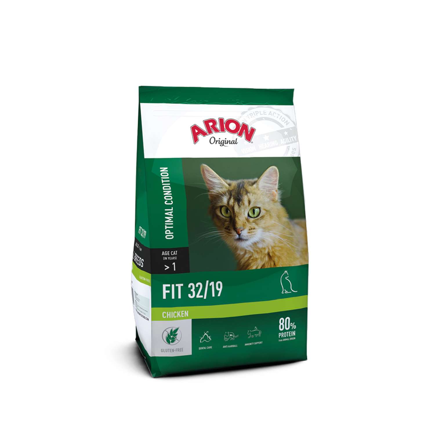 ARION original Cat Fit 7,5 kg väska med kattmotiv på framsidan.