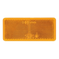 Rektangulär gul reflektor, 90x40 mm, 2-pack.