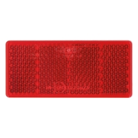 Rektangulär röd reflektor, 69x31,5 mm, 2-pack.