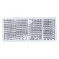 En rektangulär vit REFLEX REKTANGULÄR 69X31,5 klistermärke, 2-pack, med reflekterande yta.