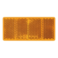 REFLEX REKTANGULÄR 69X31,5 GUL 2-P: Rektangulär gul reflekterande vägmarkering med bikakemönster.